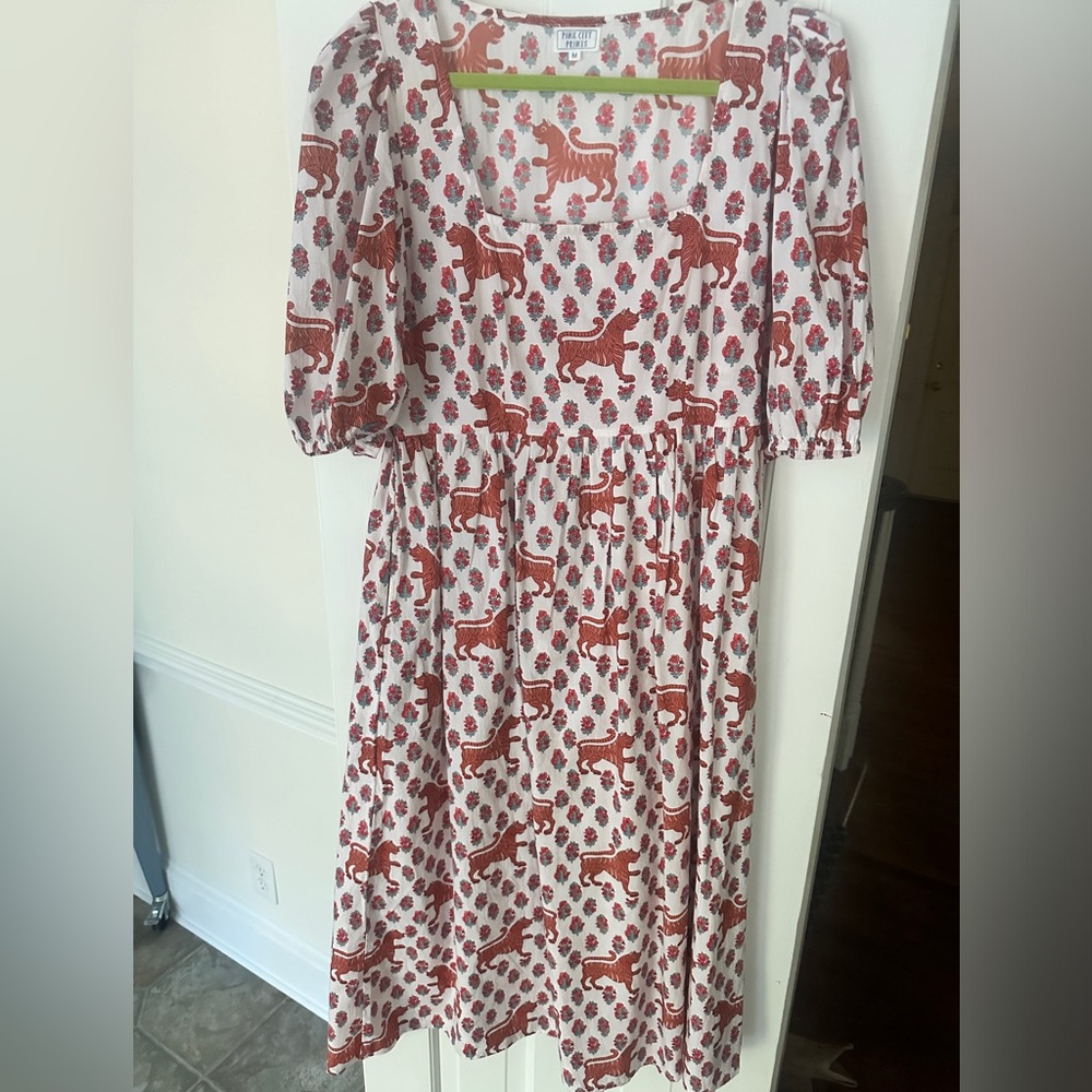 PINK CITY PRINTS TIGER DRESS